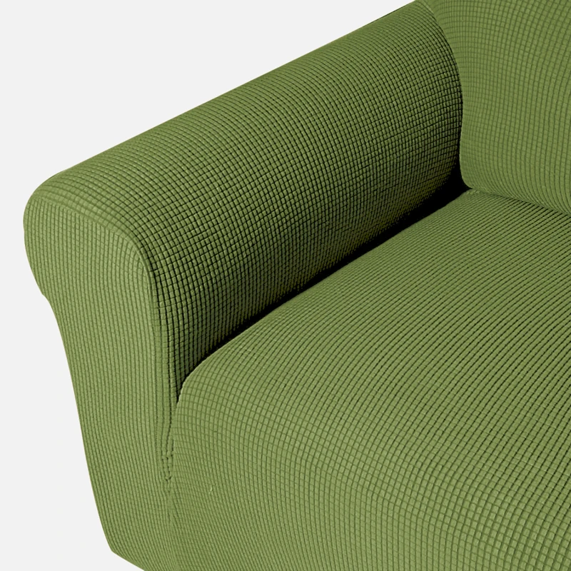 Subrtex Stretch Armchair Sofa Slipcover 2 Piece Sofa Cover 1 Seater Soft Couch Slipcover Washable Furniture Covers