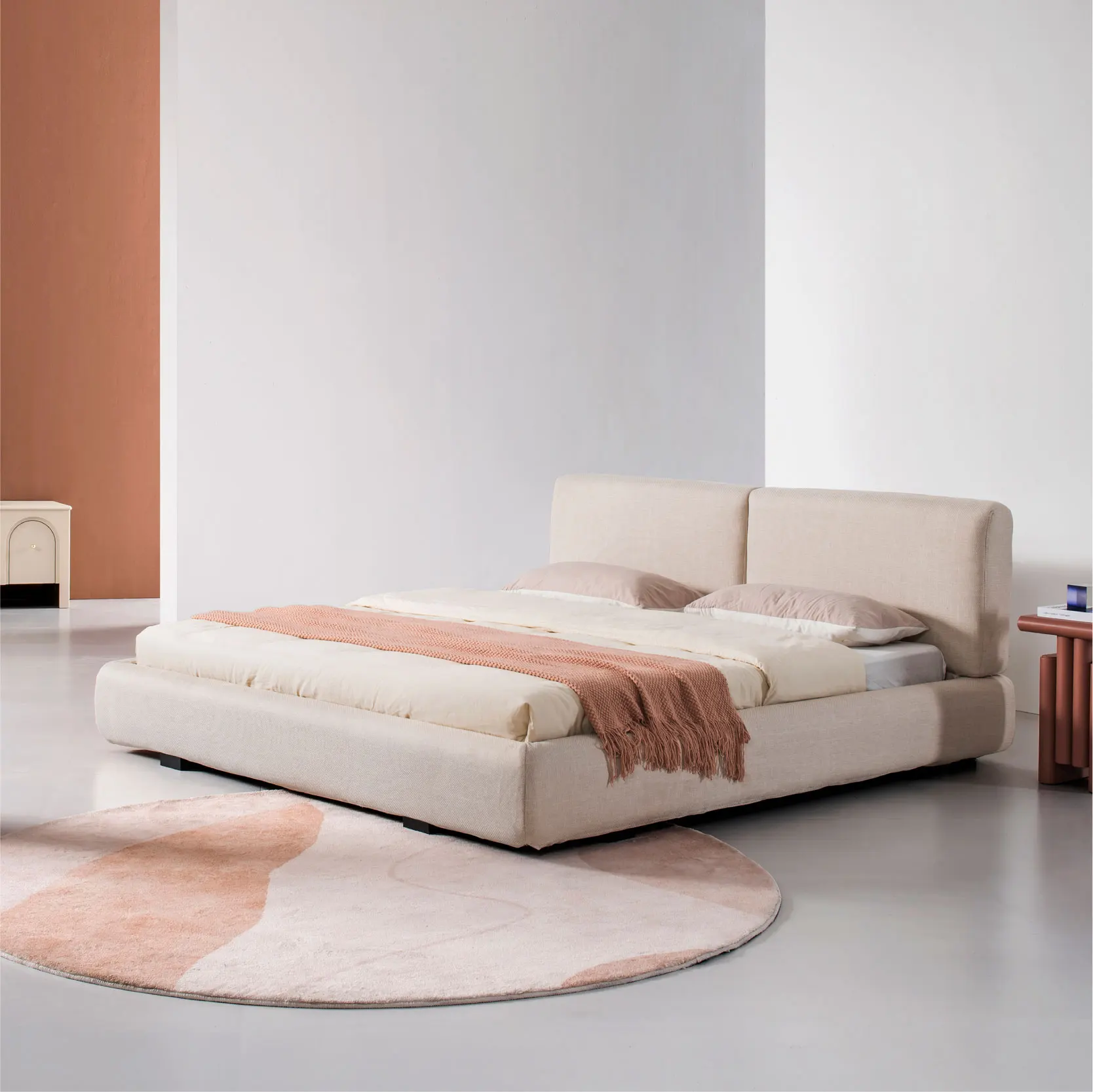 Luxury Bed Upholstered Modern Top Grain Leather Solid Wood Latest Design Bed King Queen Size Soft King Size Bed