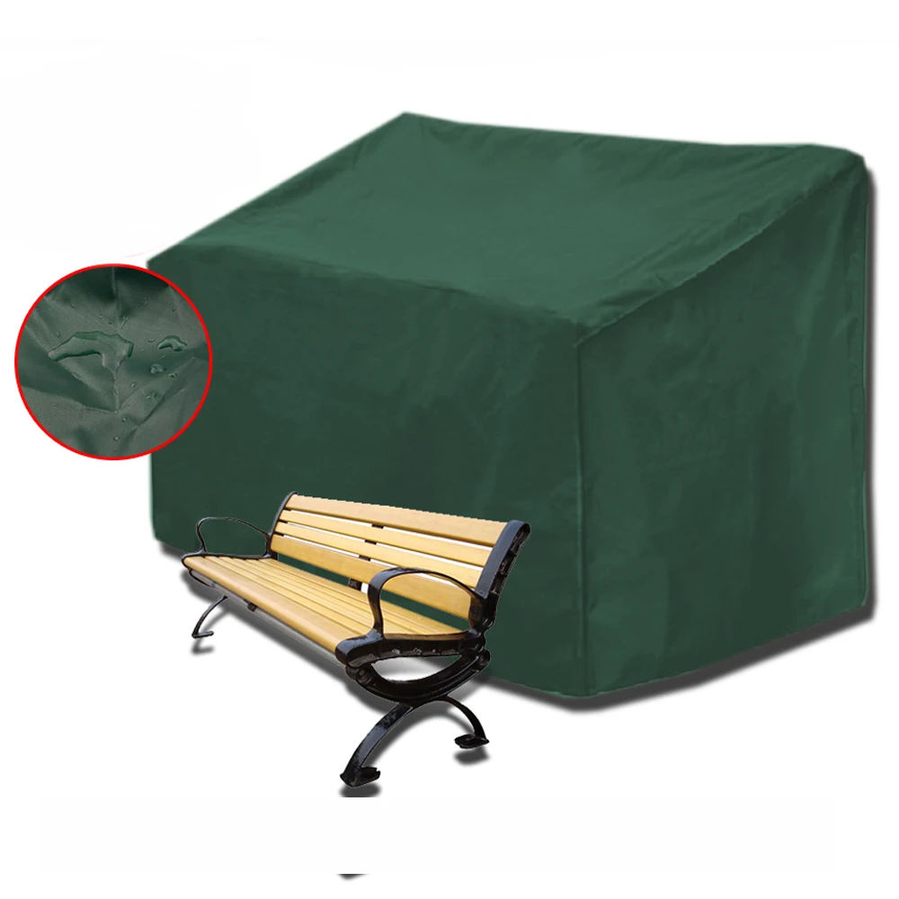 3 Seater Outdoor Furniture Cover Waterproof Oxford Bench Chair Cover Patio Garden Furniture Cover Green