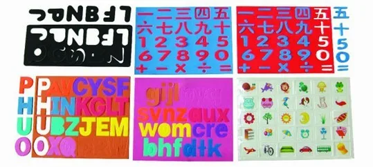 A large number of custom magnetic letters