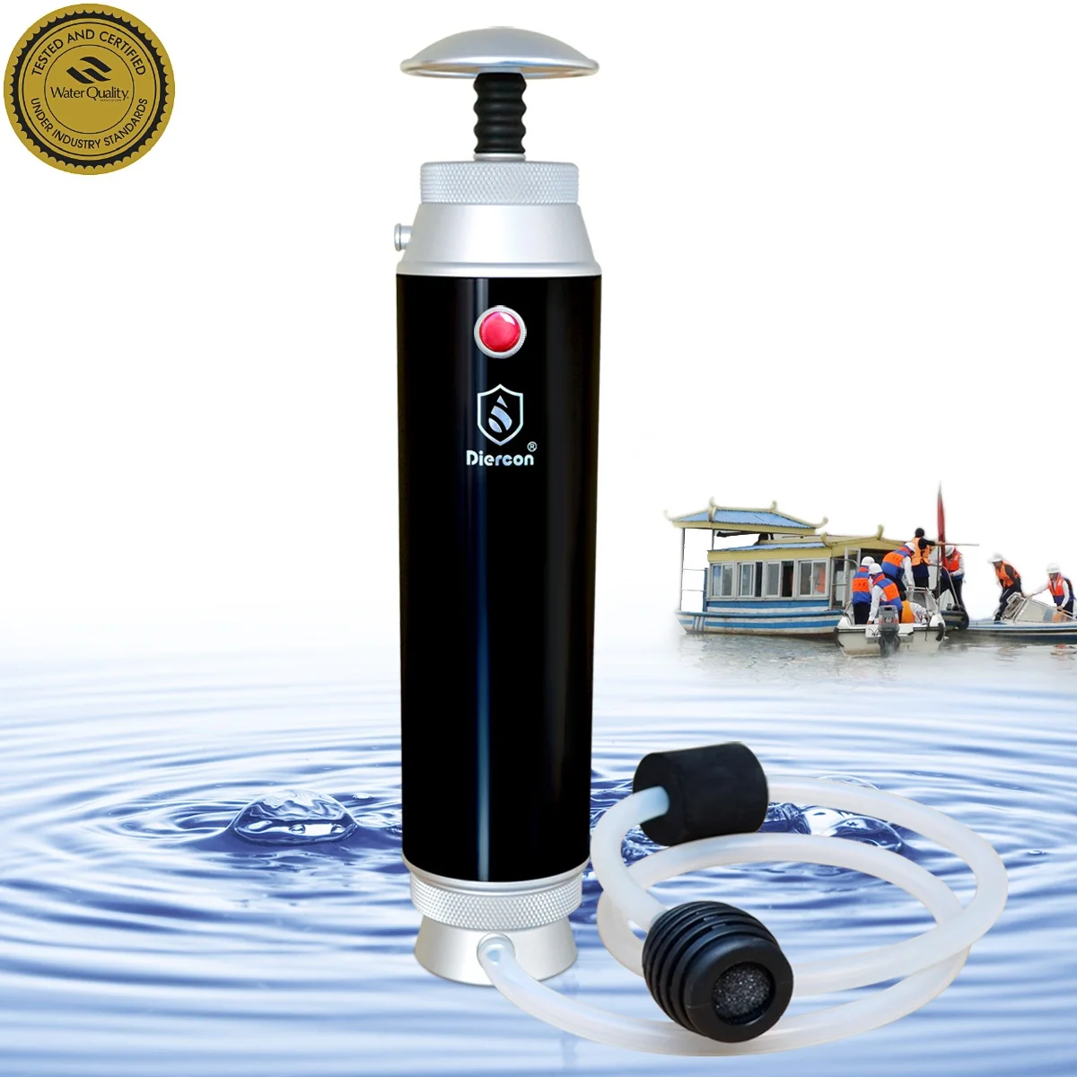 Diercon Outdoor Portable Water Filter The Metal Personal Water Purifier equipment for Camping Hiking Travel Survive KP02