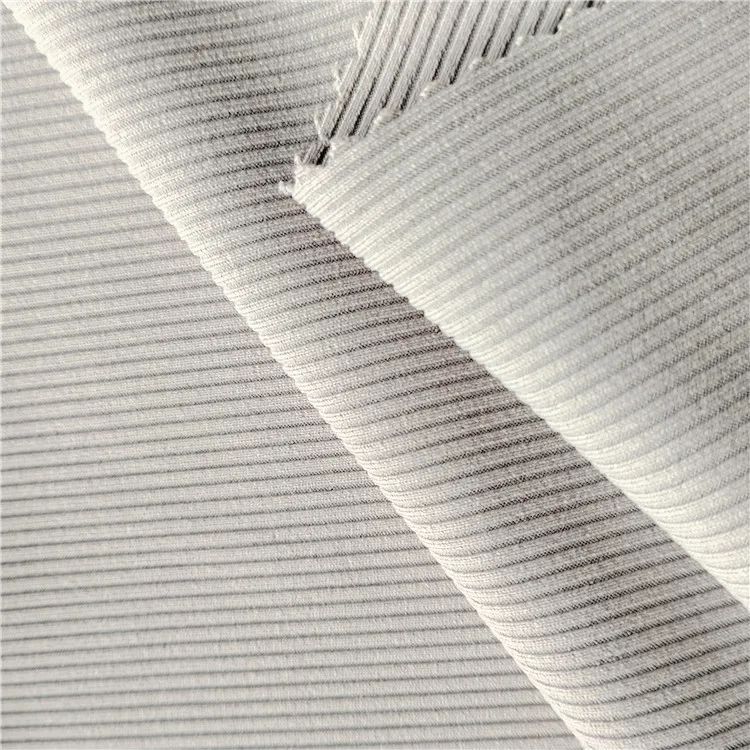 Sale Elastic Thick Colours Polyester Spandex Rib Thread Fabric Garment Swimwear Fabric