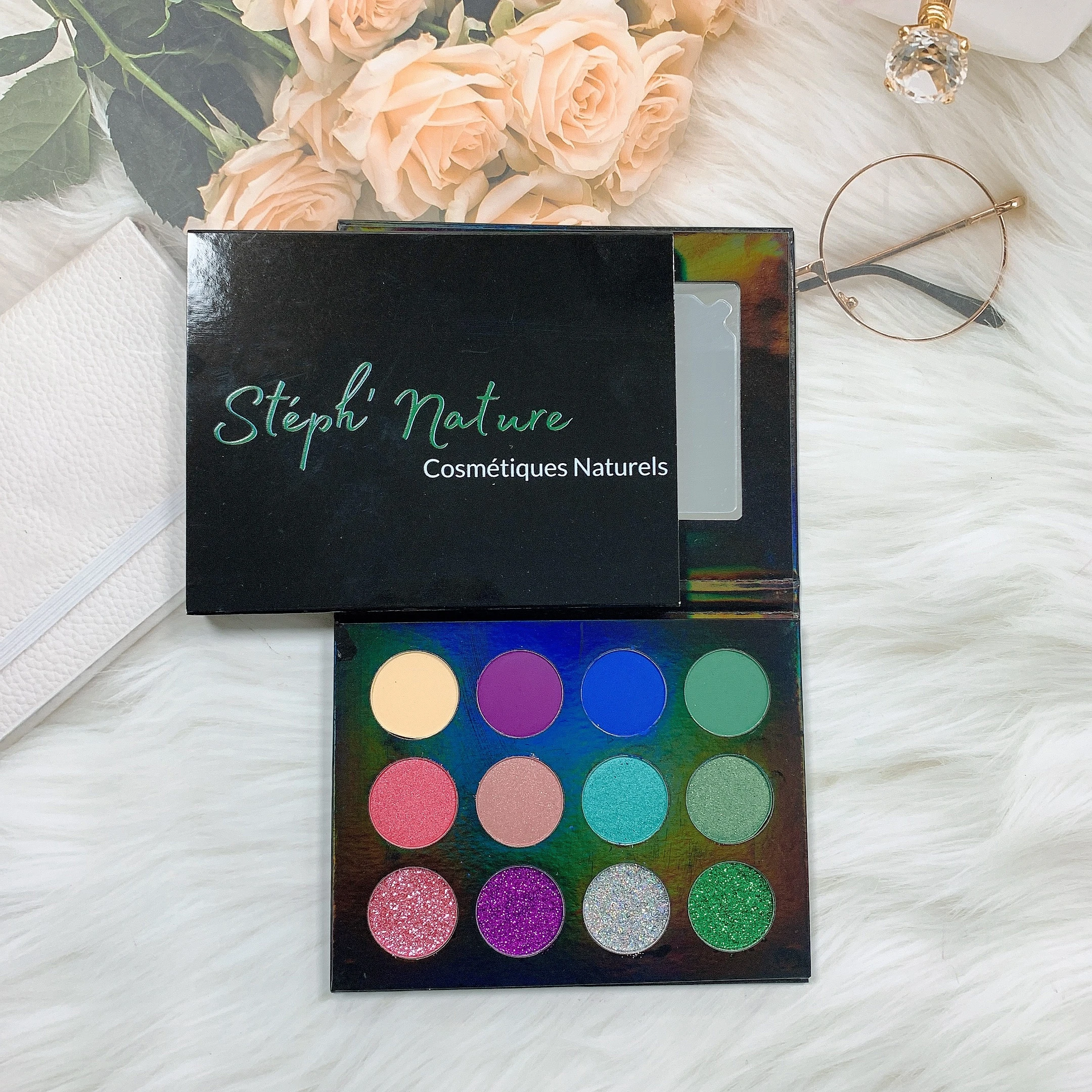 12C Matte Mineral Makeup Pigments Shimmer Powder for Eye Shadow Eyeshadow Glitter DIY Palette