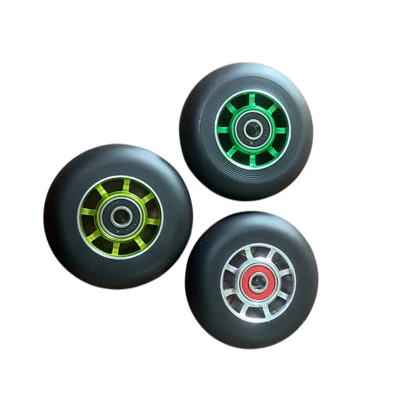 high rebound PU metal roller skate wheel with bearings 80x24mm 84x24mm roller skate wheels for inline skating with aluminum Hub