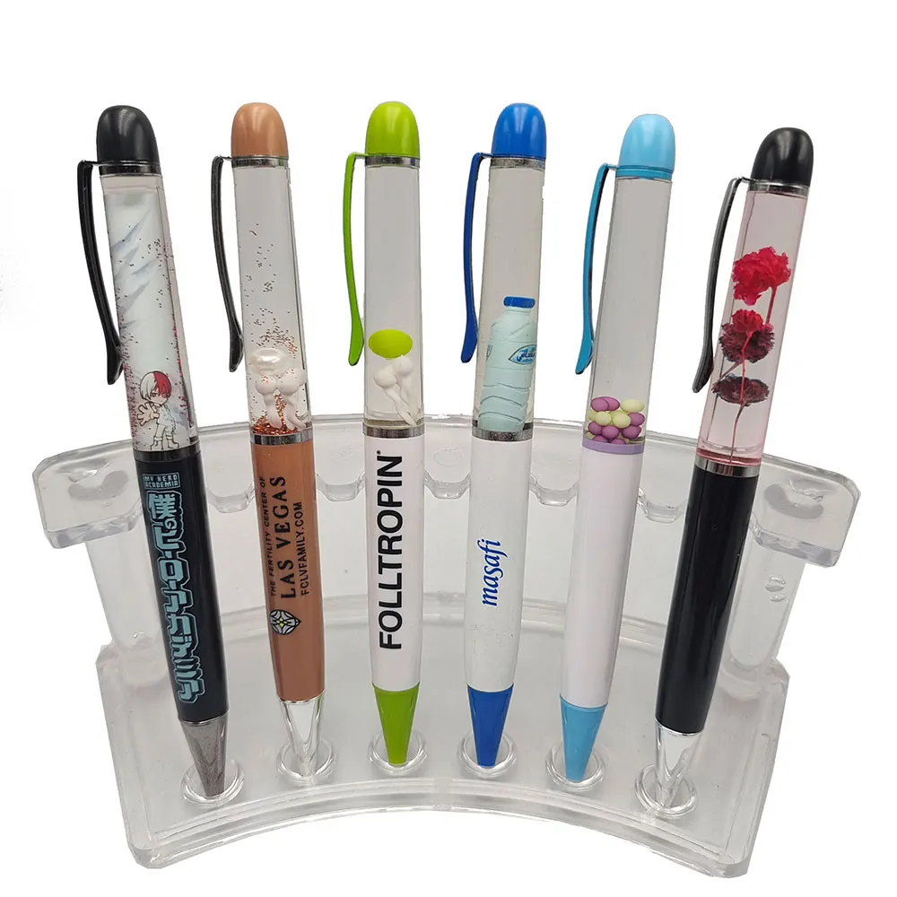 Hot selling manufacture 2D/3D floater Advertising Metal Custom Aqua Design Floating Pens