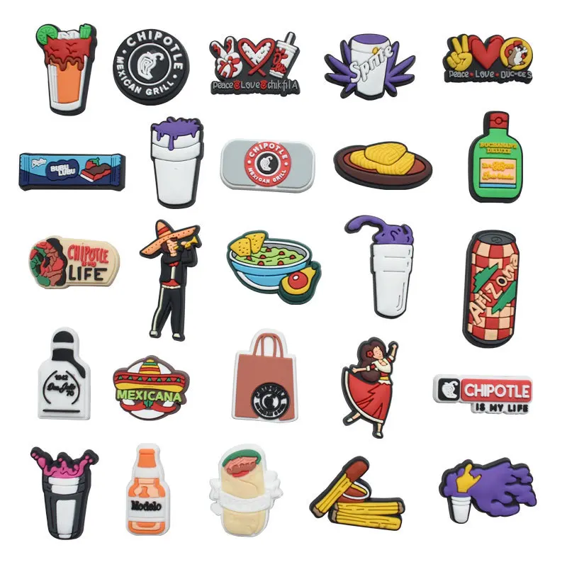 2022 Wholesale Mexican Style Croc Charms Custom Designer Charms For Kids Clog Shoe Charms Gifts