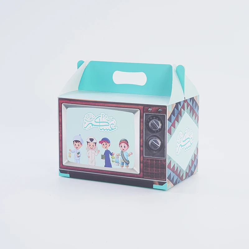 Wholesale Eid TV themed portable candy color printing holiday party food gift packaging boxesTH-A-125