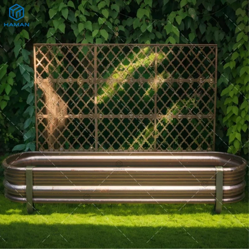 Large Outdoor Galvanized Raised Garden Bed Metal Elevated Planter Box Kit for Flowers Herbs Fruits