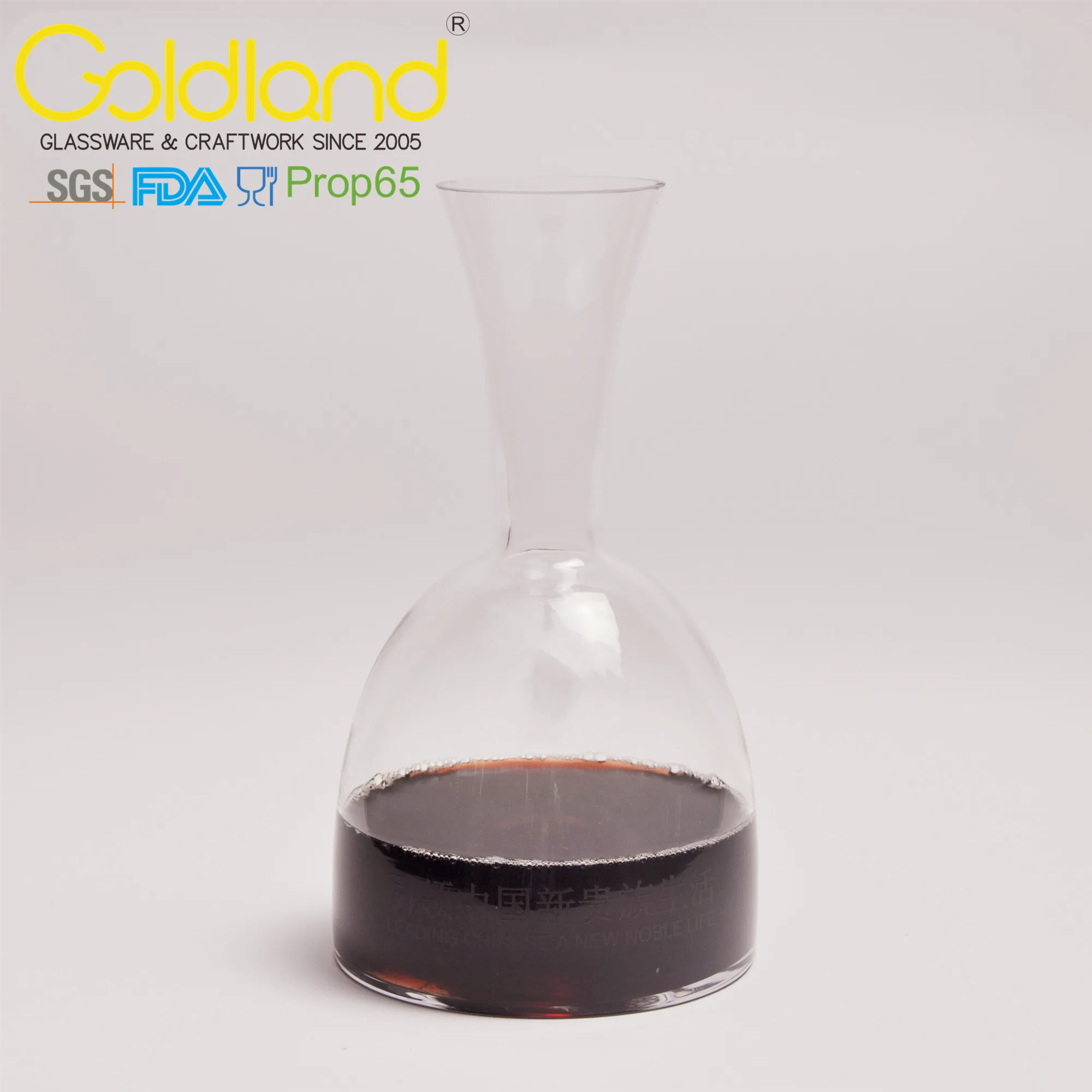 lead-free Crystal Glass wine carafe handmade teardrop bottom wine decanter