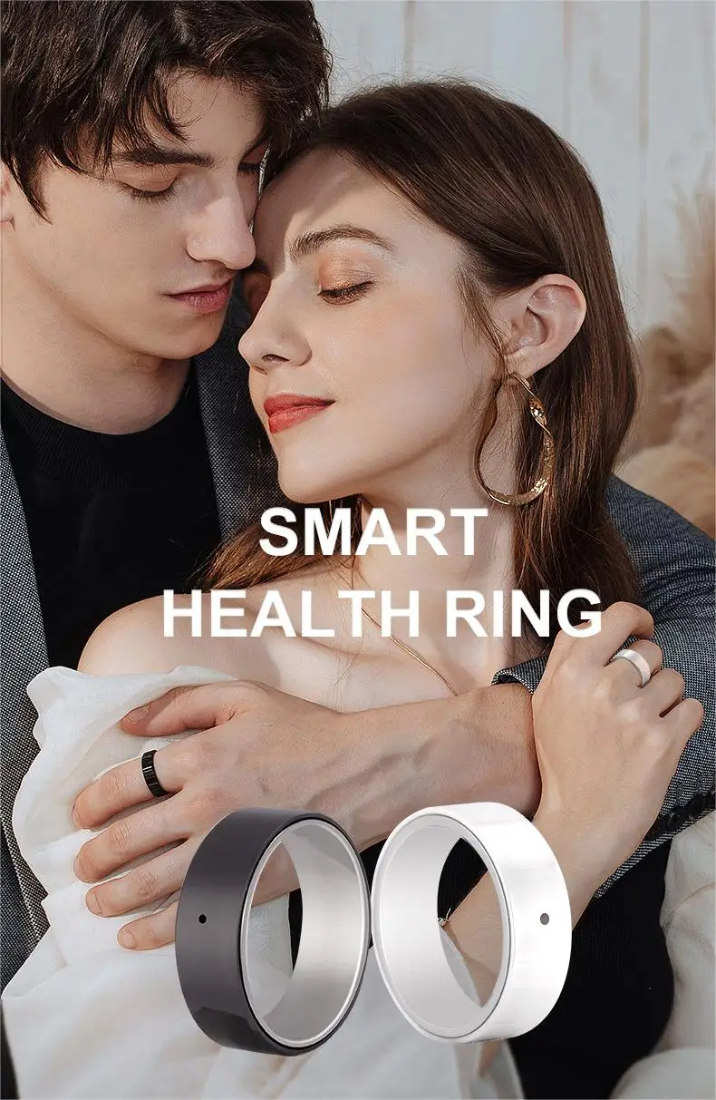 Smart Rings Magnetic Charging Health Ring Blood Oxygen Heart Rate and Sleep Monitoring Body Temperature detection IPX8