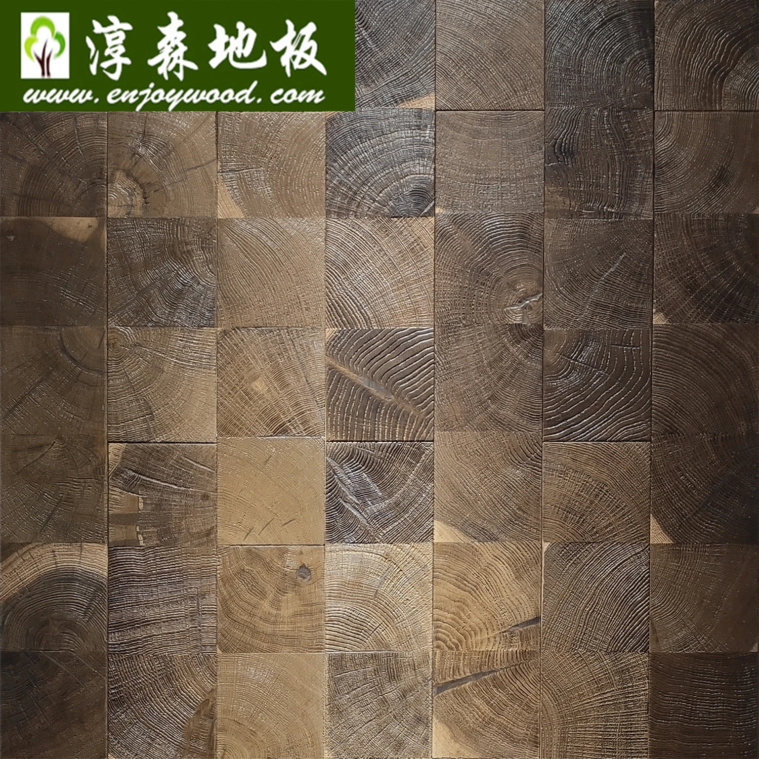 Special Treated Oak Wood End Grain Flooring Hexagon Design End Grain Wood Wall Decoration Panel