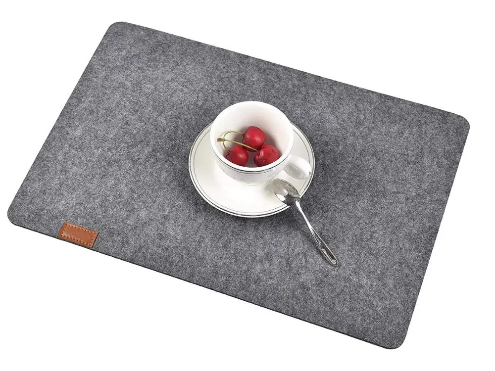 
felt woven placemats set of 6pcs table mats non slip heat resistant placemats wool felt placemat 