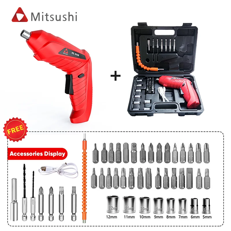 Mitsushi High Quality Mini Electric Screwdriver Premium Power Tool Portable Mini Electric Screwdriver