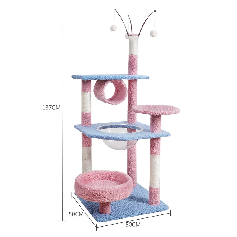 
Good quality best cat tree hot selling 137cm Tall cat tree tower 