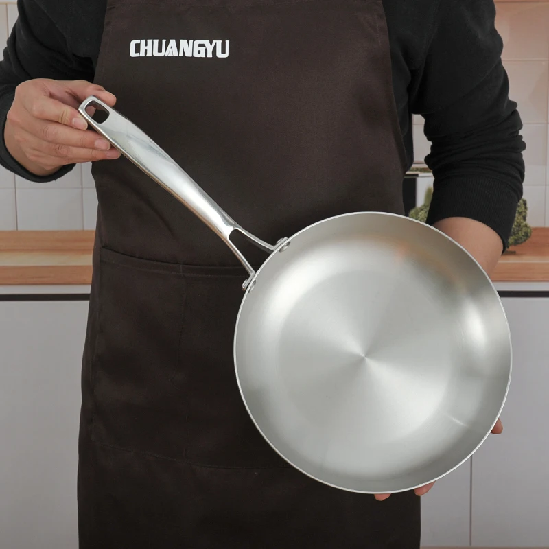 Korean Style 3-Ply Stainless Steel Microwave Induction Frying Pan