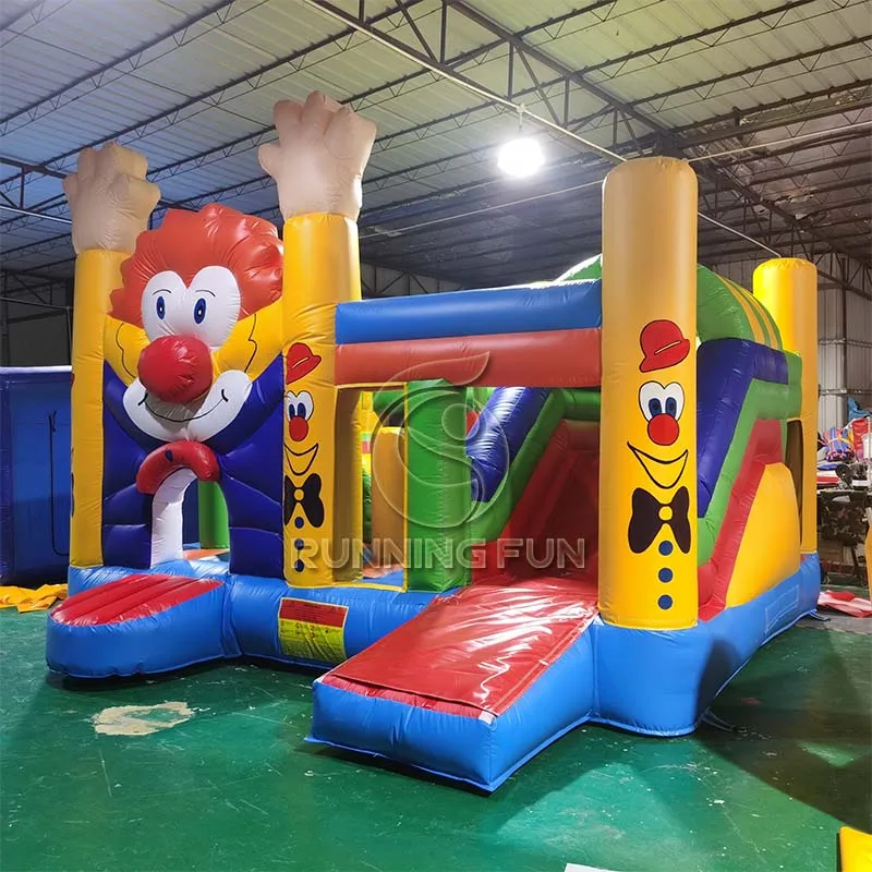 Commercial Children Inflatable Jumping Bounce House With Slide Combo Bouncing Castles Inflatable Moonwalk Bouncy Castle