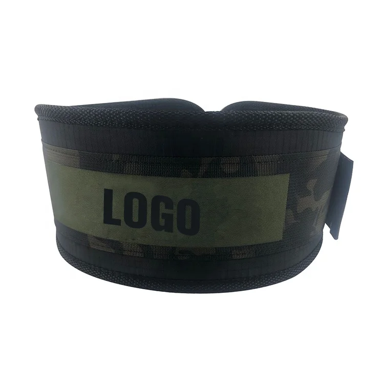 Wholesale custom logo camouflage nylon weightlifting belt