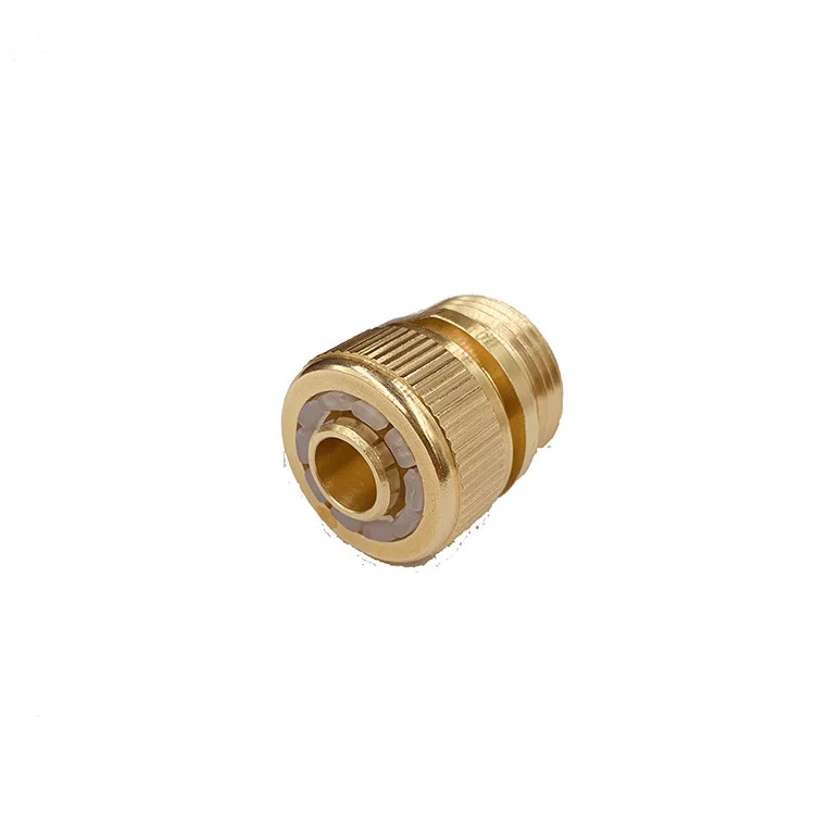 Lingzhen Hose Fittings Male Thread Brass Garden Water Hose Connector