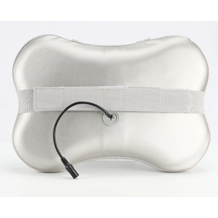 Portable Full Body Rolling Kneading Electric Heated Neck Massager Shoulder Waist Back Therapy Pain Shiatsu Massage Pillow