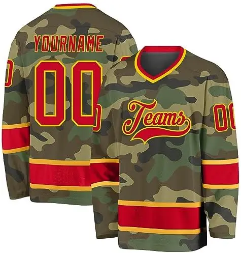 Custom Sublimated Professional Hockey Jersey Uniform 100% Polyester Quick Dry Wholesale Blank Ice Hockey Wear Jerseys