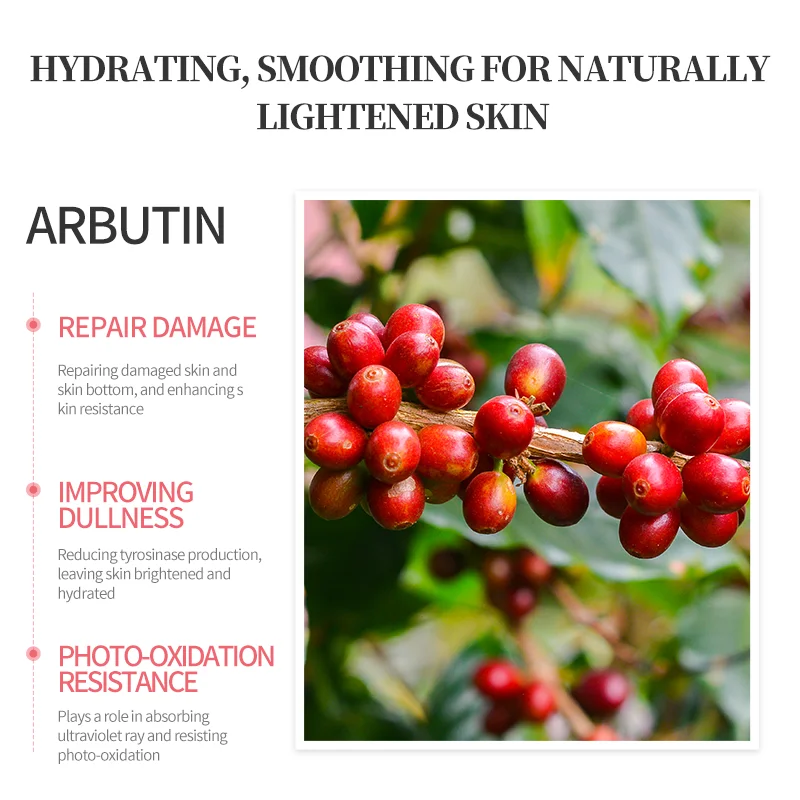 Wholesale Hydrating Arbutin Essence Facial Mask Sheet 30ml/5pcs for Anti-Wrinkle Moisturizing Dry Lines