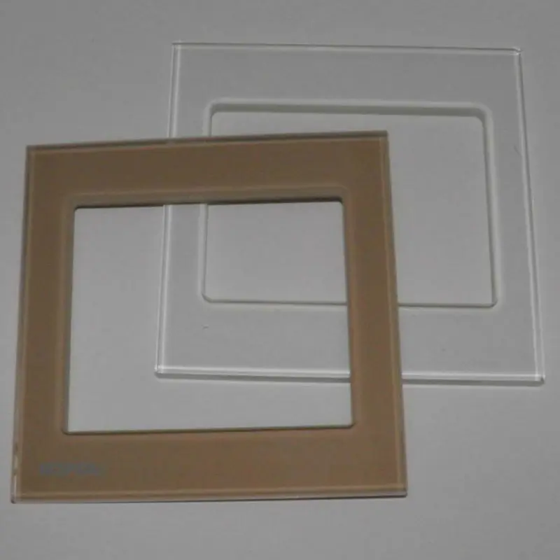 Hot Sale Glass Panel Frame square shape wall light switch full range With tempered glass smart home wall switches