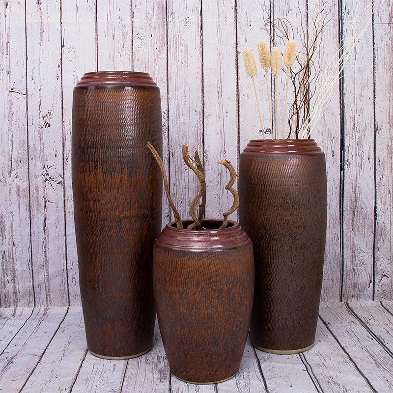 ancient large decorative ceramic floor vase for decor