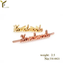 small logo make up bag private label name plate metal logo labels  for handbag for many colors