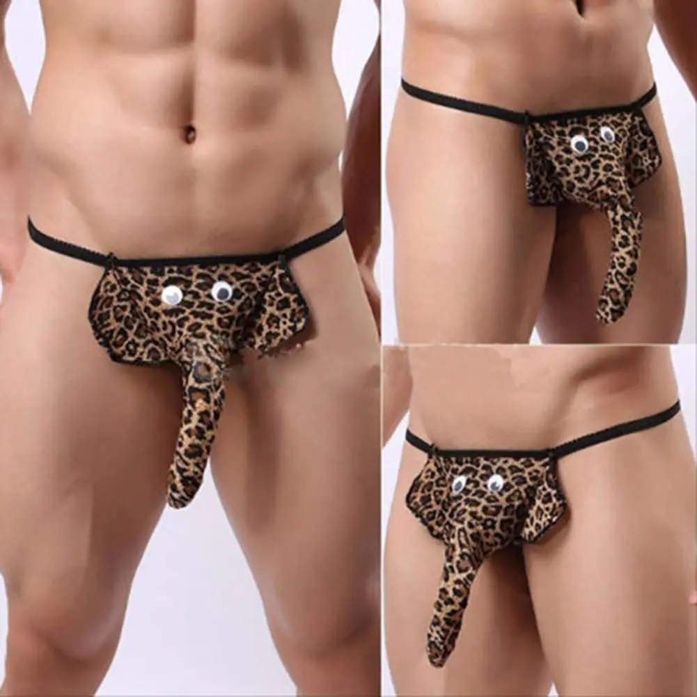 Breathable Mid Waist U Convex Capsule Sexy Elephant Nose Panties Sissy Mens Underwear String Men Underwear Thong Sexy g string