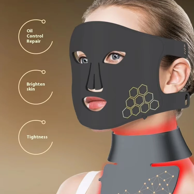 Professional 116pcs LED Lamps 4 Colors LED Light Face Neck Therapy Home Use Facial Skin Whitening Beauty LED Face Mask Device