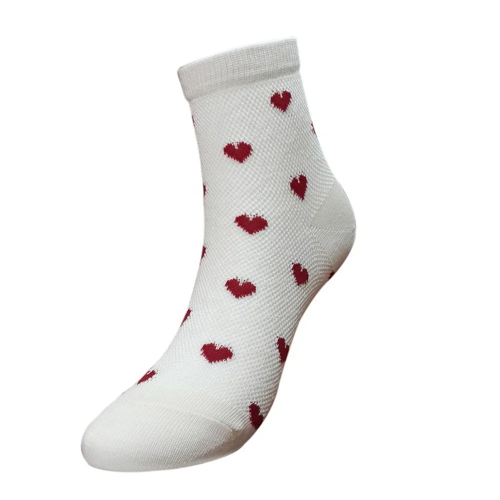 White nylon mesh socks customized for