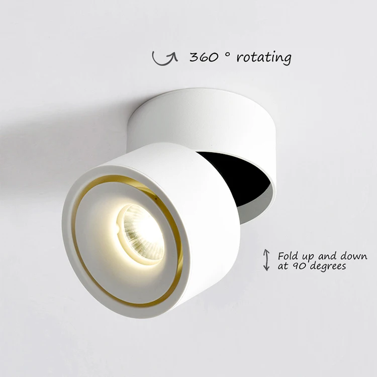 Commercial Modern Spot light Angle Adjustable Surface Mounted COB 8w Ceiling LED Spotlight