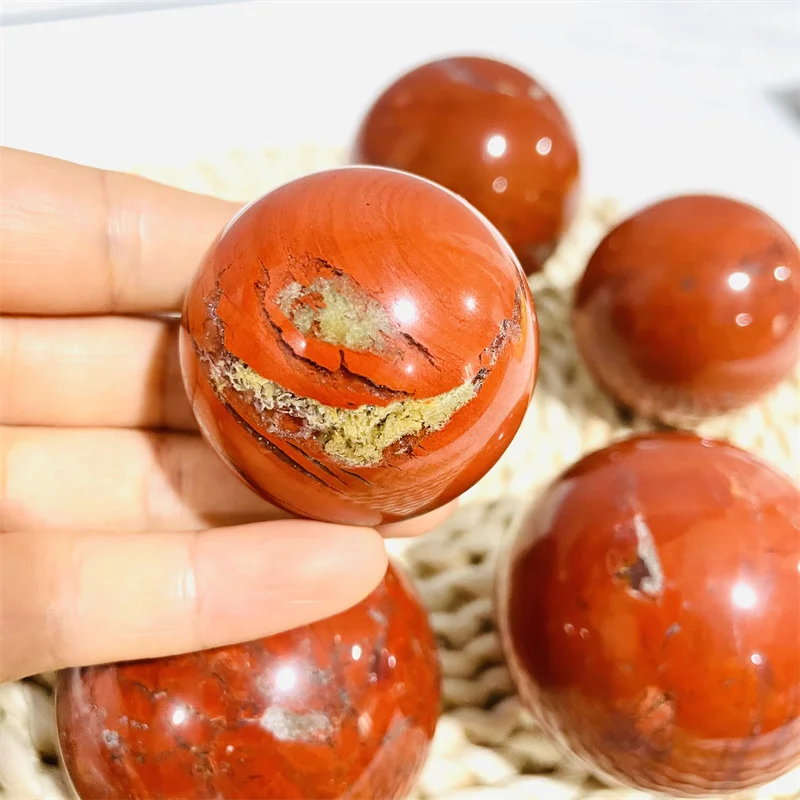Cheap Price Natural Crystal Ball Polished Red Jasper Stone Spheres For Home Decoration