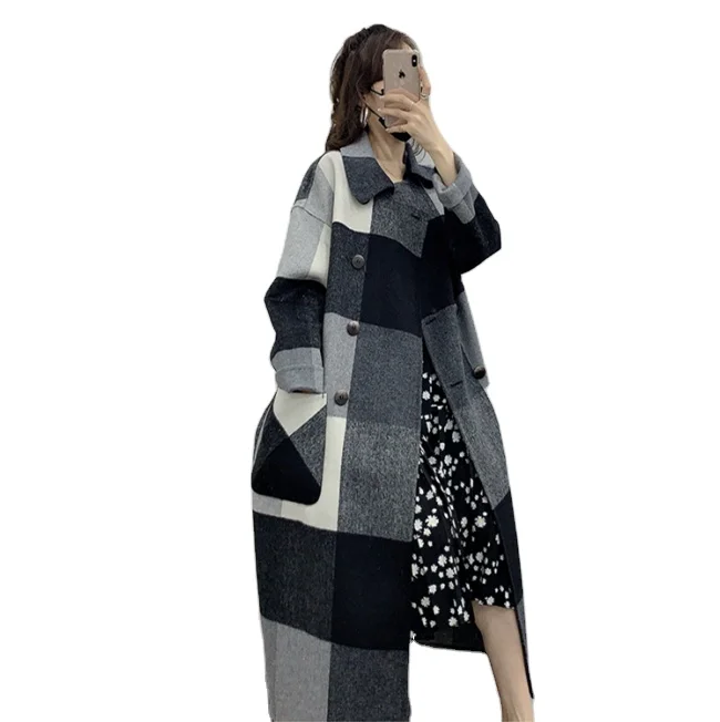 
2020 Stylish Elegant High Quality Woolen Long Style Women Cashmere Overcoats 