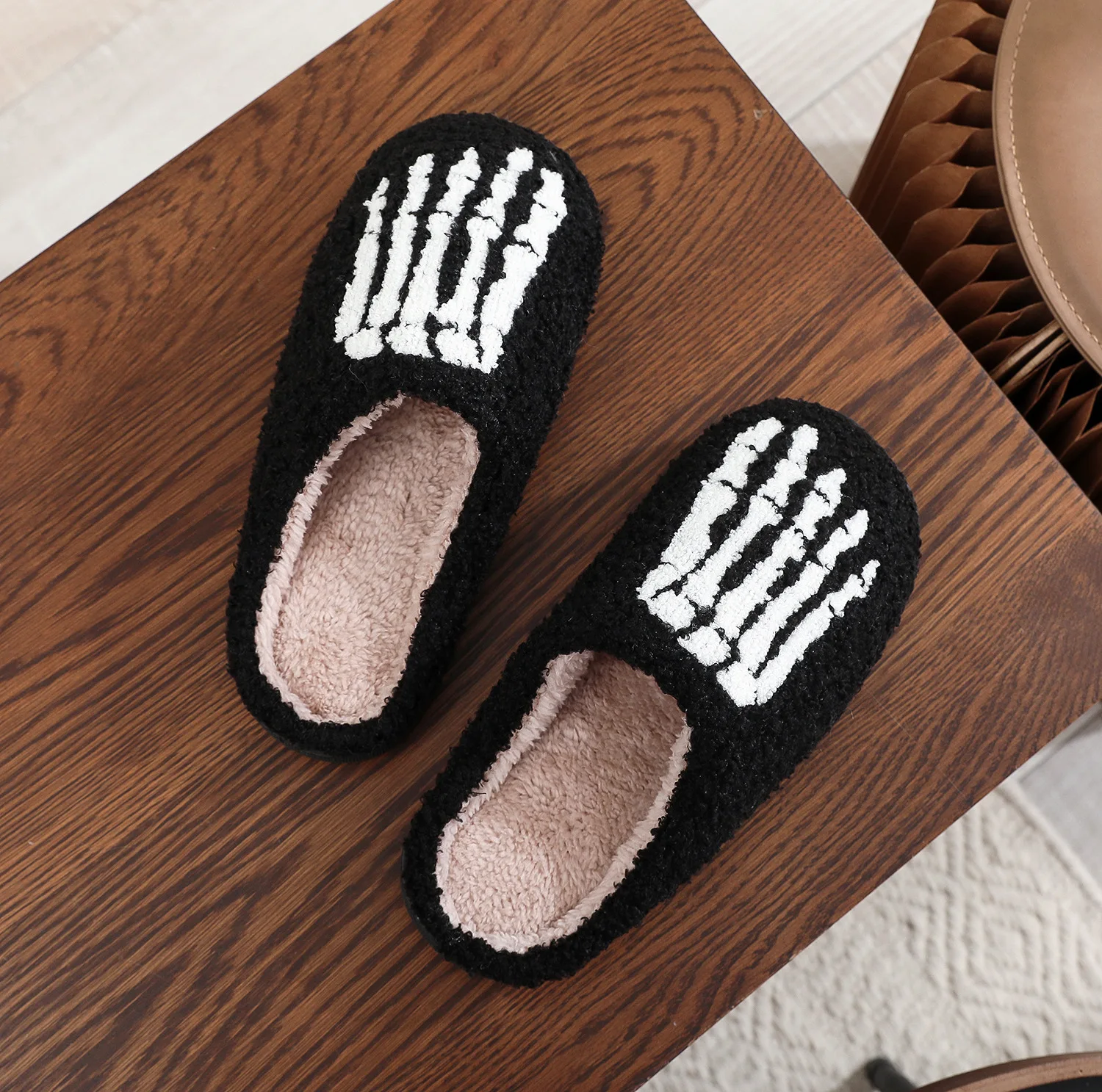 High quality winter fur women slippers fur fluffy indoor house slippers for men