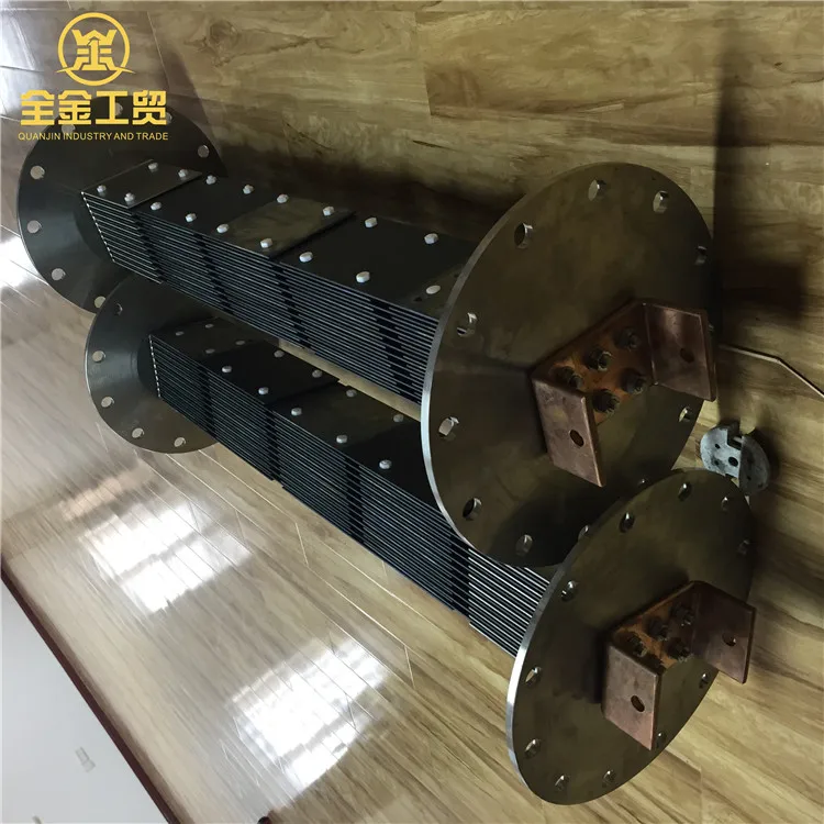 Ruthenium iridium coating titanium anode for sodium hypochlorite generator