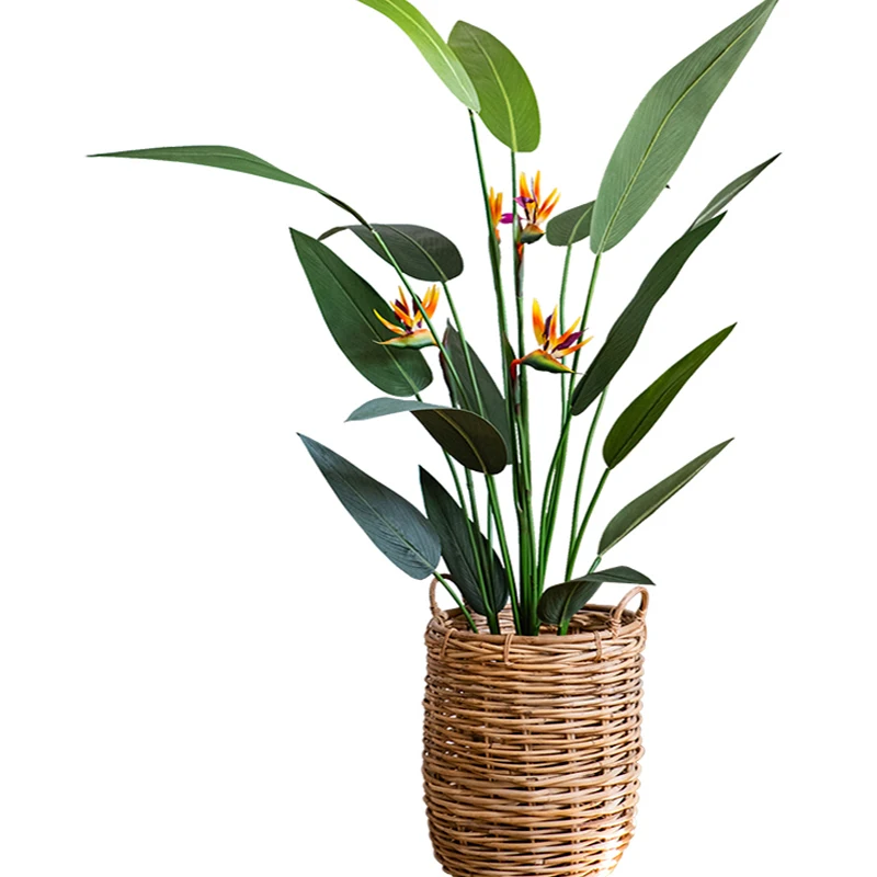 Large heaven bird simulation flower green plant potted artificial orchid bonsai indoor decoration trees