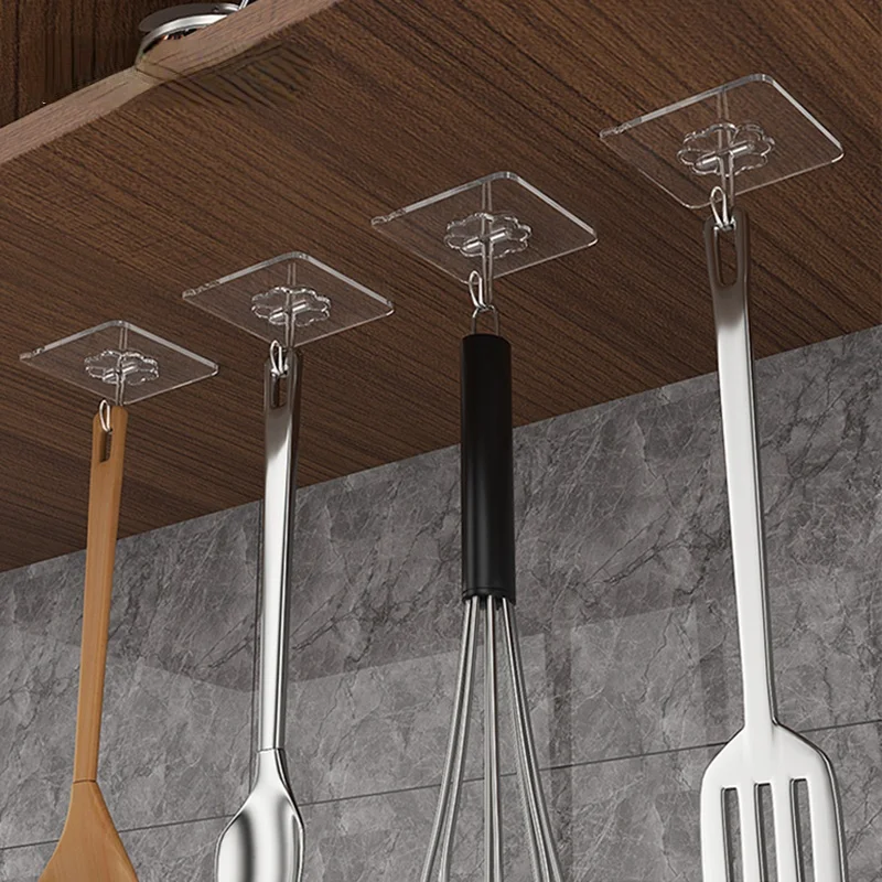 Transparent Strong Self Adhesive Door Wall Hangers Hooks Suction Heavy Load Rack Cup Sucker for Kitchen Bathroom