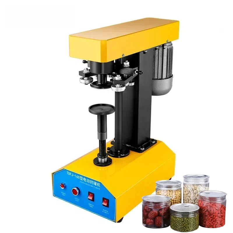 Semi Automatic Tin Can Sealing Machine Plastic Jar Machine Food Seal Can Seamer Electric Deli Container Sealing Machine