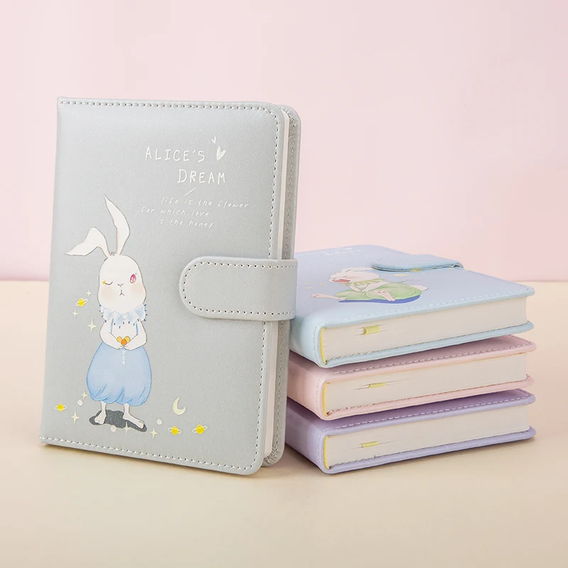 Wholesale A5  journal soft vegan  96 sheet  blank colorful inner  leather cover notebook with cover custom