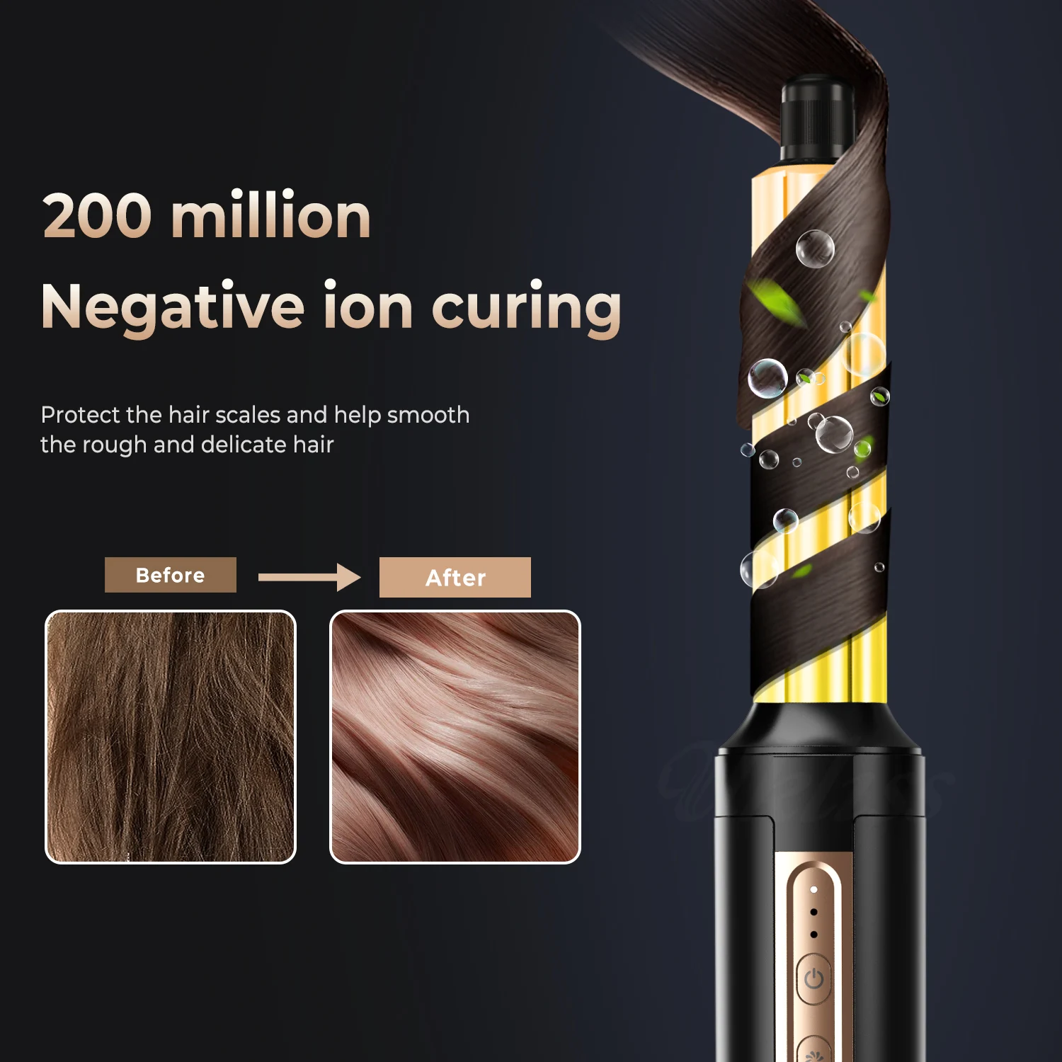 Electric 6 In 1 Hot Air Styler Automatic Curler Iron High Speed Blower Dryers 1400W Hot Air Brush Comb Hair Straightening Tool