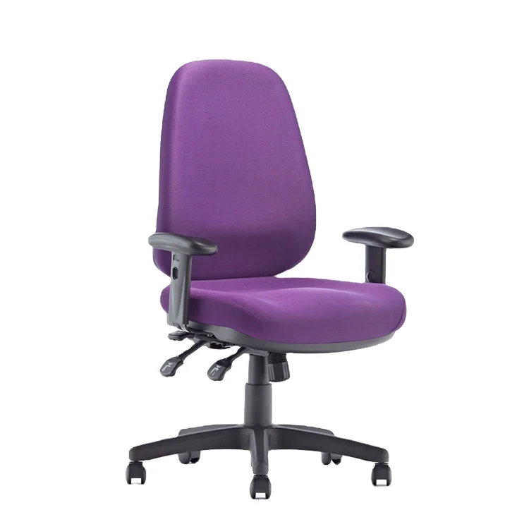 360 Degree Task Chair Modern Purple Mid Back Guest Chair Swivel Ergonomic Office Chair