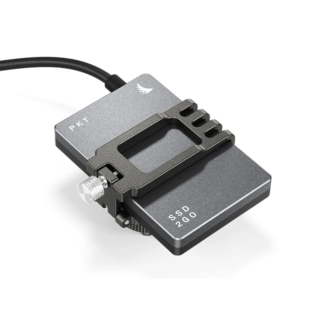 GERVOO AngelBird SSD hard drive holder mounting bracket for BMPCC-4k 6k and Z cam camera.