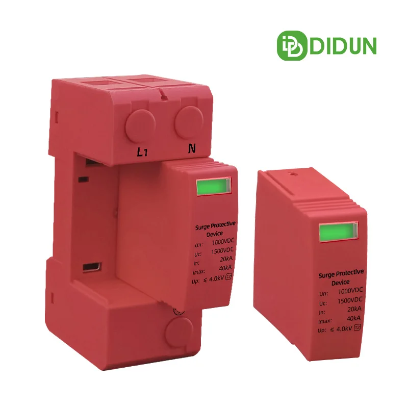 Wenzhou DDSP2-PV 2P 3P 40kA Lightning Surge Protective Device Arrestor DC SPD 1000V 1200V Best Home Surge Protector