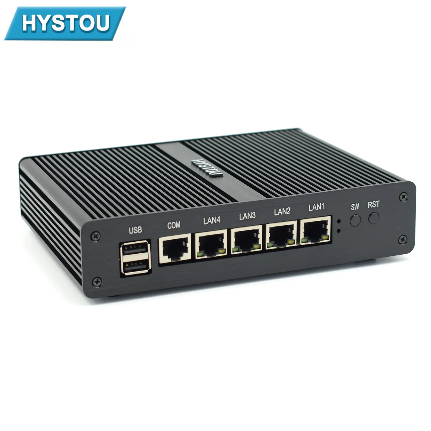 HYSTOU J1900 Industrial Mini PC Server DRR3 RAM Firewall Pfsense with 4