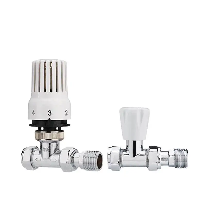 BAIYILUN hvac systems backwater valve Straight thermostatic trv radiator valve with en215
