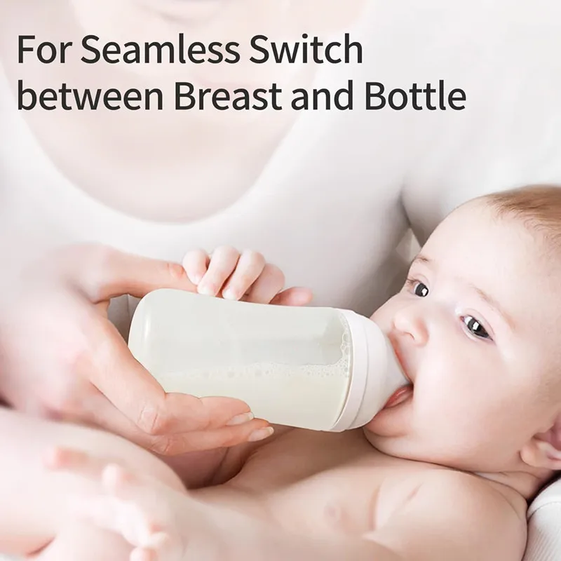 Factory  Natural Feel BPA  Free PP Baby Feeding Bottle Custom Wide Neck Nursing Bottle Silicone Nipple Replacement for Pigeon