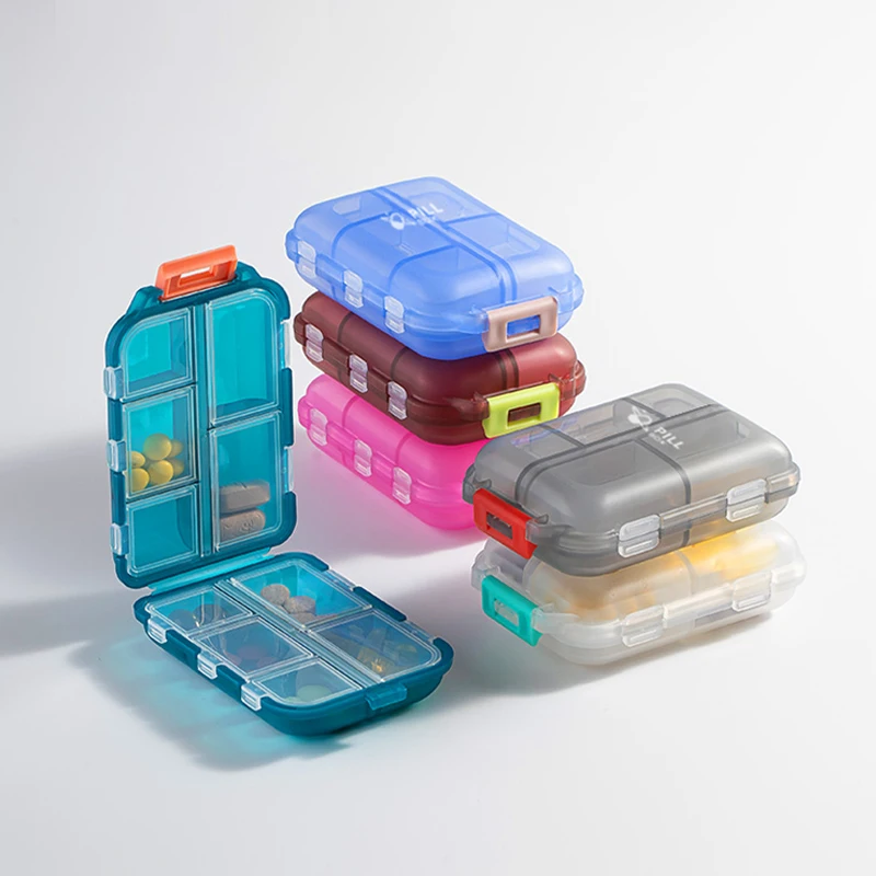 Wholesale Custom Weekly Plastic Pill Box Travel 7 Days mini Pill Case Portable Large Compartment Medicine Organizer Box