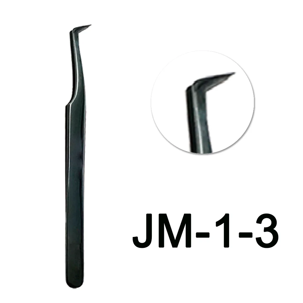 Jomay professional japan 2021 lash grafting tweezer 45 degree russian custom volume eyelash tweezers stainless steel