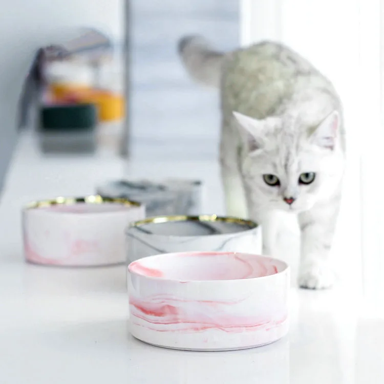 Экологически чистая миска для домашних животных от производителя, миска для воды для еды, Легкая очистка, Красочные Модные Цветные глазурованные керамические миски